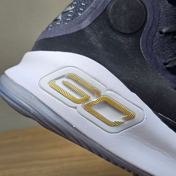 Under Armour Curry 4 'More Dimes' Women's Shoes 9.5 1298306-001 Black Gold White - Picture 6 of 15